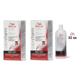 32oz ) 4RG Dark Auburn Wella Color Charm Permanent Haircolor - 4RG + 4RG + Developer (Vol. 20