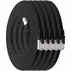 1aTTack 4250344833680, 0.25 m, Cat7, U/FTP (STP), RJ-45, RJ-45, Black