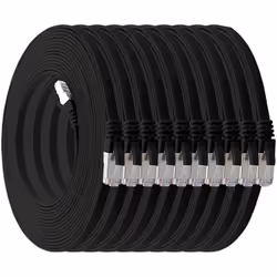 1aTTack 4250344834007, 0.5 m, Cat7, U/FTP (STP), RJ-45, RJ-45, Black