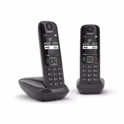 Gigaset AS690 Duo Analog/DECT telephone Caller ID Black - Additional view 2