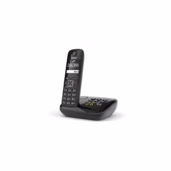 AS690A Easy to Use Cordless DECT Home Digital Telephone with Answering Machine, Speakerphone, Nuisance Call Block - Black/Grey (Single Pack)