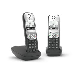 Gigaset A690A Duo Analog/DECT telephone Caller ID Black