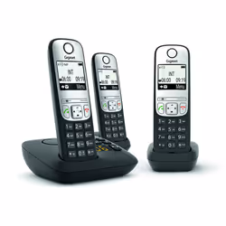 Gigaset A690A, Analog/DECT telephone, Wireless handset, Speakerphone, 100 entries, Caller ID, Black