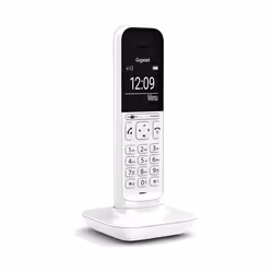 Gigaset CL390, Analog/DECT telephone, Wireless handset, Speakerphone, 150 entries, White