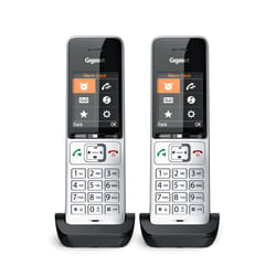 Gigaset COMFORT 500HX duo Analog/DECT telephone Caller ID Black, Silver