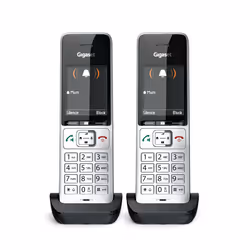 Gigaset COMFORT 500HX duo Analog/DECT telephone Caller ID Black, Silver