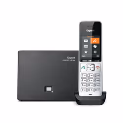 Gigaset COMFORT 500A IP, Analog/DECT telephone, Wired handset, Speakerphone, 200 entries, Caller ID, Black, Silver