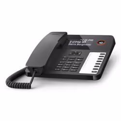 Gigaset DESK 600, Analog telephone, Wired handset, 100 entries, Caller ID, Black