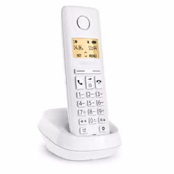 Gigaset PURE 100, Analog/DECT telephone, Wireless handset, Speakerphone, 50 entries, Caller ID, White