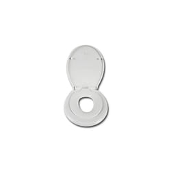 Family Child Toilet Seat, Soft Close Toilet Seat,Potty Training Toilet Seat for Toddler with Release Quick Clean &Top Fix/ Blind Hole Fittings White