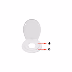 Family Child Toilet Seat, Soft Close Toilet Seat,Potty Training Toilet Seat for Toddler with Release Quick Clean &Top Fix/ Blind Hole Fittings White