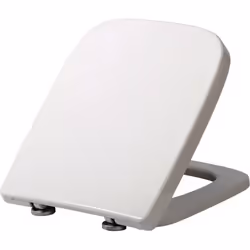 Square Toilet Seat,White Soft Close Quick Release Toilet Lid Cover