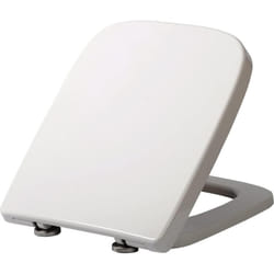 Square Toilet Seat,White Soft Close Quick Release Toilet Lid Cover