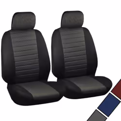 WOLTU Car Van Seat Covers Front Pair Grey and black Universial for Cars Vans and MPVs