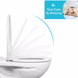 Heavy Duty Soft Close Quick Release Toilet Seat with Dual Fixing Fittings,White