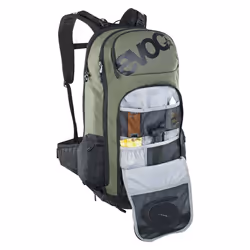 EVOC FR Tour E-Ride backpack Cycling backpack Black, Olive Nylon, Ripstop