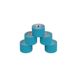 5 Rolls Kinesiology Tape Many Colors 5 m x 5 cm Application Examples E- Book Skin Friendly Muscle Support Elastic Strapping Tape, Colour:Light Blue