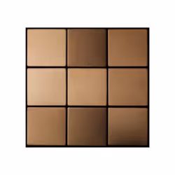 Metal Mosaic Tile Titanium Amber brushed copper 1.6mm Attica-Ti-AB