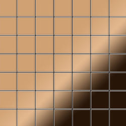 Metal Mosaic Tile Titanium Amber mirror copper 1.6mm Attica-Ti-AM
