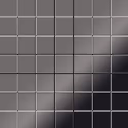 Metal Mosaic Tile Titanium Smoke mirror dark grey 1.6mm Attica-Ti-SM
