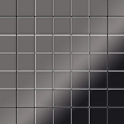 Metal Mosaic Tile Titanium Smoke mirror dark grey 1.6mm Attica-Ti-SM