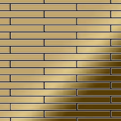 Metal Mosaic Tile Titanium Gold mirror gold 1.6mm Avenue-Ti-GM