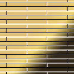 Metal Mosaic Tile Brass mill gold 1.6mm Avenue-BM