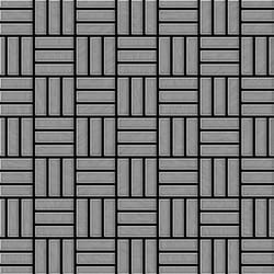 Metal Mosaic Tile Stainless Steel brushed grey 1.6mm Basketweave-S-S-B