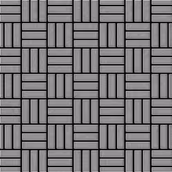 Metal Mosaic Tile Stainless Steel marine brushed grey 1.6mm Basketweave-S-S-MB
