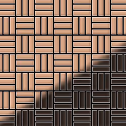 Metal Mosaic Tile Copper mill copper 1.6mm Basketweave-CM