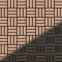 Metal Mosaic Tile Copper mill copper 1.6mm Basketweave-CM