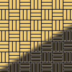 Metal Mosaic Tile Brass mill gold 1.6mm Basketweave-BM