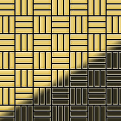 Metal Mosaic Tile Brass mill gold 1.6mm Basketweave-BM