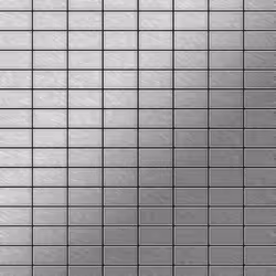 Metal Mosaic Tile Stainless Steel brushed grey 1.6mm Bauhaus-S-S-B