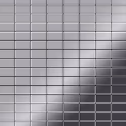 Metal Mosaic Tile Stainless Steel mirror grey 1.6mm Bauhaus-S-S-M