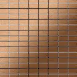Metal Mosaic Tile Titanium Amber brushed copper 1.6mm Bauhaus-Ti-AB