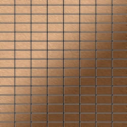 Metal Mosaic Tile Titanium Amber brushed copper 1.6mm Bauhaus-Ti-AB