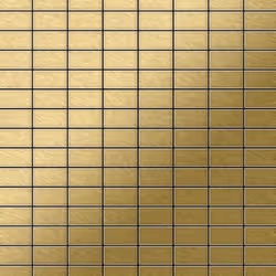Metal Mosaic Tile Titanium Gold brushed gold 1.6mm Bauhaus-Ti-GB