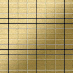 Metal Mosaic Tile Titanium Gold brushed gold 1.6mm Bauhaus-Ti-GB