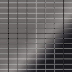 Metal Mosaic Tile Titanium Smoke mirror dark grey 1.6mm Bauhaus-Ti-SM