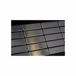 Metal Mosaic Tile Stainless Steel brushed grey 1.6mm Cabin-S-S-B