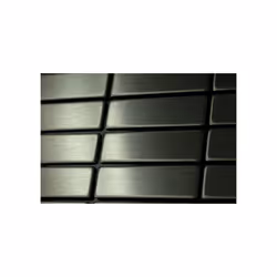Metal Mosaic Tile Stainless Steel brushed grey 1.6mm Cabin-S-S-B