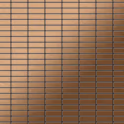 Metal Mosaic Tile Titanium Amber brushed copper 1.6mm Cabin-Ti-AB