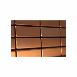 Metal Mosaic Tile Titanium Amber brushed copper 1.6mm Cabin-Ti-AB