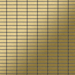 Metal Mosaic Tile Titanium Gold brushed gold 1.6mm Cabin-Ti-GB