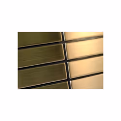 Metal Mosaic Tile Titanium Gold brushed gold 1.6mm Cabin-Ti-GB