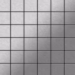 Metal Mosaic Tile Stainless Steel brushed grey 1.6mm Cinquanta-S-S-B