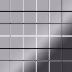 Metal Mosaic Tile Stainless Steel mirror grey 1.6mm Cinquanta-S-S-M
