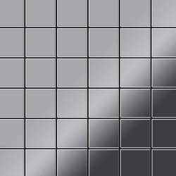 Metal Mosaic Tile Stainless Steel marine mirror grey 1.6mm Cinquanta-S-S-MM