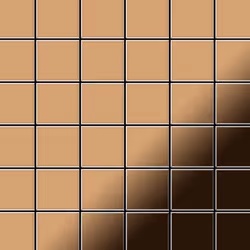 Metal Mosaic Tile Titanium Amber mirror copper 1.6mm Cinquanta-Ti-AM